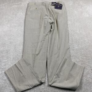 Bills Khakis M2P Pants Mens 38x38 Brown Stripe Pleated Seersucker Lightweight